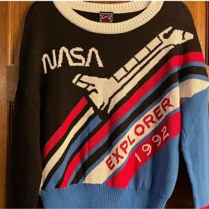 Retro NASA Space Shuttle Holiday Christmas Sweater 🚀